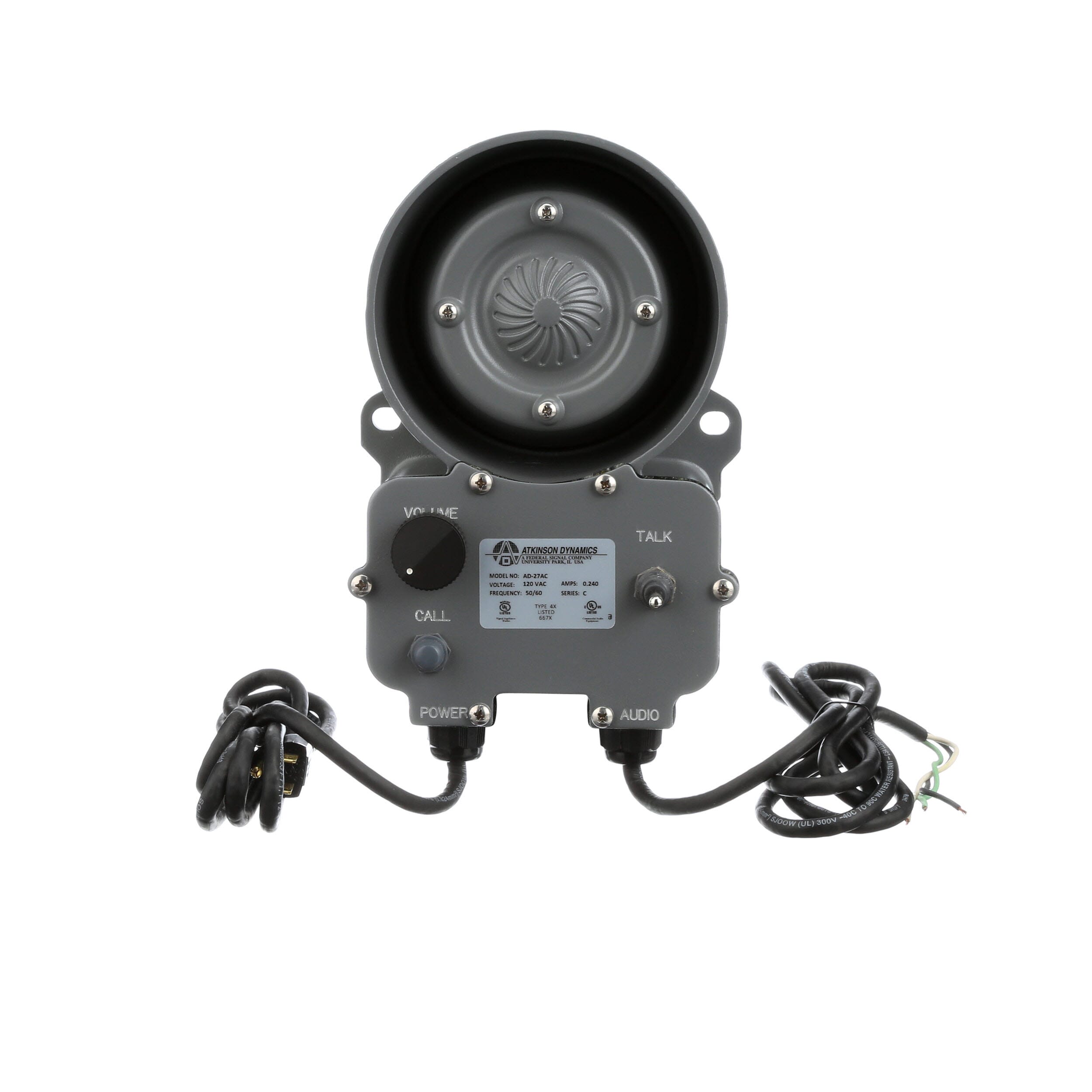 AD-27 Atkinson Dynamics 120VAC Wall Mount Intercom | Federal Signal